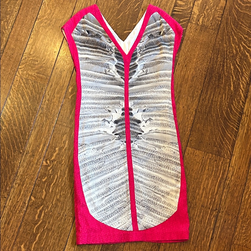 Narciso Rodriguez Pink and Gray Sleeveless Dress